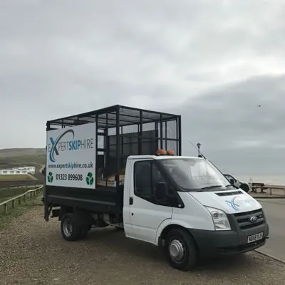 white cage tipper lorry